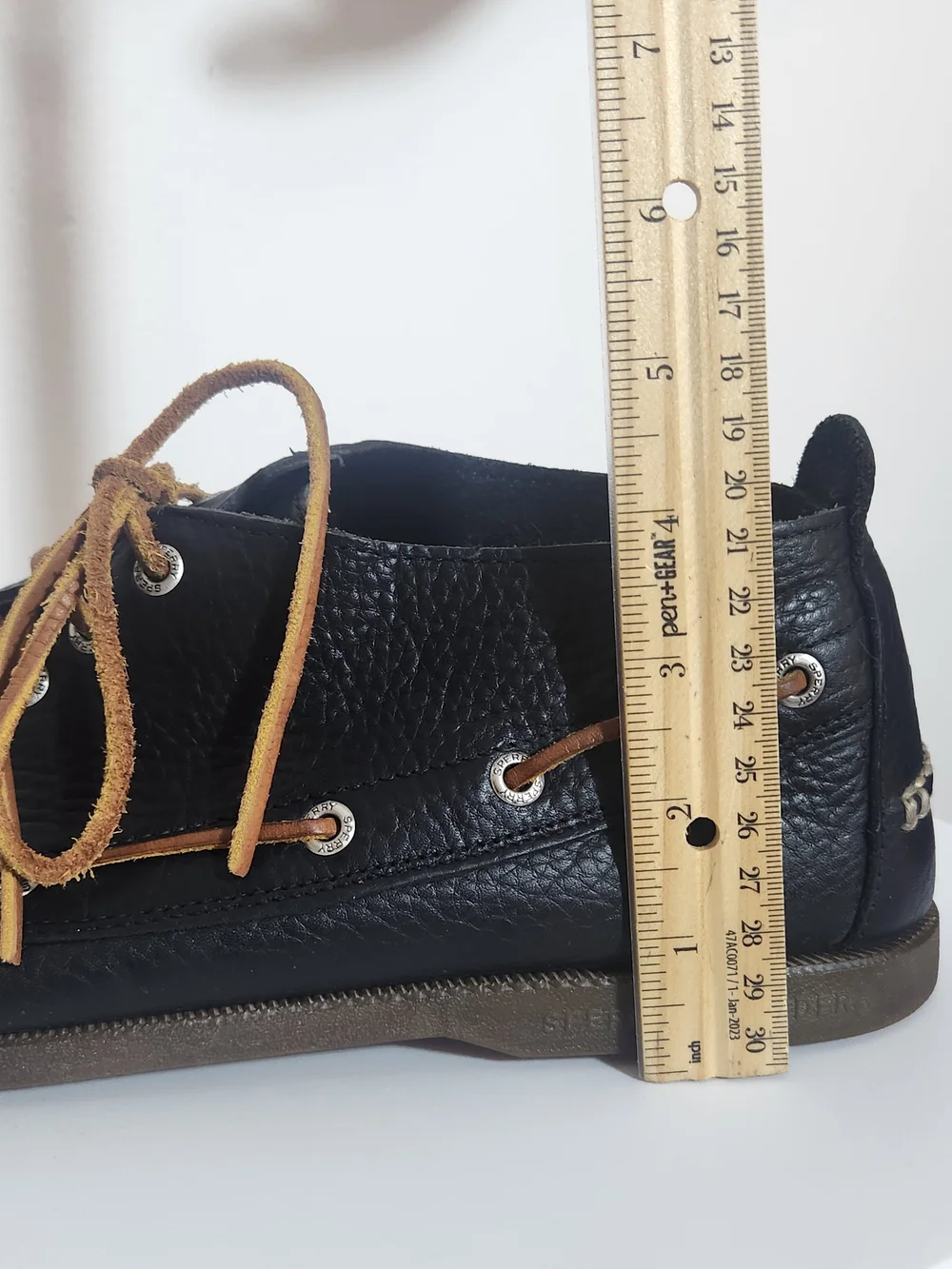 Sperry Mens Black Leather Lace-up Chukka Boots Size 13